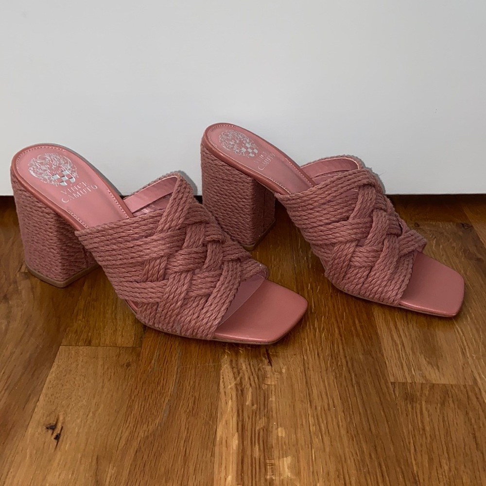 Vince Camuto braided block heel